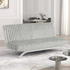 Villeneuve Futon Sofa Bed Black, Pink, & Grey