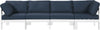 Nizuc Navy Waterproof Fabric Outdoor Patio Modular Sofa