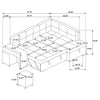 Roanne Pull-Out Sleeper Sectional Sofa