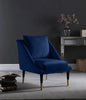 Elegante Navy Velvet Accent Chair