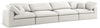 Serene Cream Linen Fabric Deluxe Cloud Modular Sofa