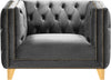 Michelle Grey Velvet Chair