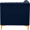 Alina Navy Velvet Corner Chair