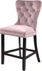 Nikki Pink Velvet Stool