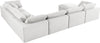 Serene Cream Linen Fabric Deluxe Cloud Modular Sectional