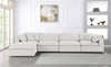 Serene Cream Linen Fabric Deluxe Cloud Modular Sectional