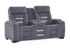 U1895 Grey P2 Console Reclining Loveseat with IS and LED