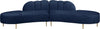 Divine Navy Velvet 2pc. Sectional