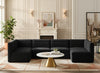 Quincy Black Velvet Modular Sectional
