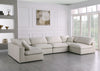 Plush Cream Velvet Standard Cloud Modular Sectional