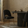 Logan Black Velvet Dining Chair