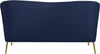 Hermosa Navy Velvet Loveseat