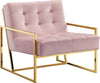 Pierre Pink Velvet Accent Chair