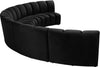 Infinity Black Velvet 5pc. Modular Sectional