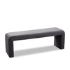 Minimalist Grey Velvet Bench
