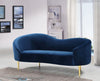 Ritz Navy Velvet Loveseat