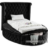 Luxus Black Velvet Twin Bed (3 Boxes)