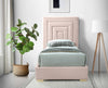 Nora Pink Velvet Twin Bed