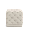 Stella Cream Velvet Ottoman/Stool