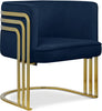 Rays Navy Velvet Accent Chair