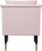 Elegante Pink Velvet Accent Chair