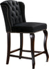 Suri Black Velvet Stool