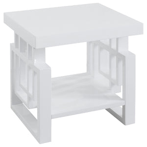 Schmitt Rectangular End Table High Glossy White image