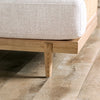 ALESUND Loveseat, Beige/Light Oak, Natural & Brown