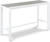 Nizuc Grey manufactured wood Outdoor Patio Aluminum Rectangle Bar Table
