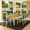 Nizuc Brown manufactured wood Outdoor Patio Extendable Aluminum Dining Table