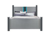 Logan Silver Bed with LED and Speakers