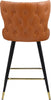 Hendrix Cognac Faux Leather Counter/Bar Stool
