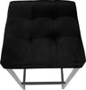 Nicola Black Velvet Stool