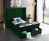 Kiki Green Velvet Twin Bed (3 Boxes)