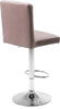 Joel Pink Velvet Adjustable Stool