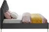 Lily Grey Velvet King Bed