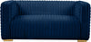 Ravish Navy Velvet Loveseat