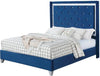 Galaxy Home Sapphire Queen Upholstered Bed in Navy GHF-808857847010