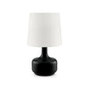 Farah Black 17"H Matte Black Table Lamp