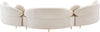 Vivacious Cream Velvet 3pc. Sectional (3 Boxes)
