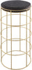 Rebar Grey Velvet Bar Stool