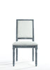 Leventis Cream Linen & Weathered Gray Side Chair