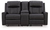 Mackmenville Reclining Loveseat with Console