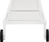Nizuc White Mesh Waterproof Fabric Outdoor Patio Aluminum Mesh Chaise Lounge Chair