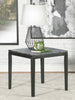 Mozzi Square End Table Faux Grey Marble and Black image