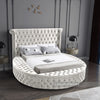 Luxus Cream Velvet Queen Bed (3 Boxes)