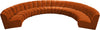 Infinity Cognac Velvet 8pc. Modular Sectional
