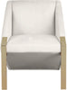 Rivet Cream Velvet Accent Chair