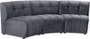 Limitless Grey Velvet 3pc. Modular Sectional