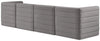 Quincy Grey Velvet Modular Sofa